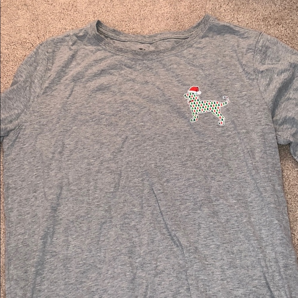 Gray black dog long sleeved shirt